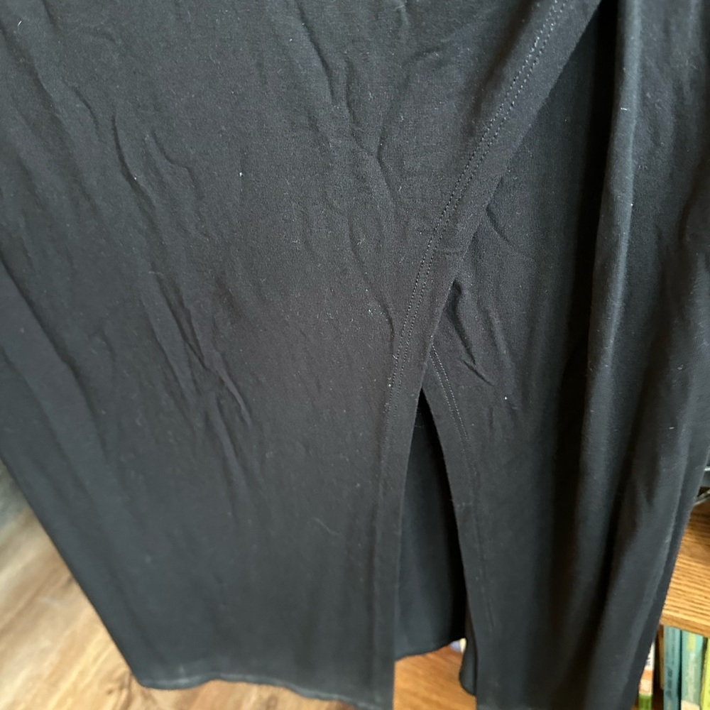 Boden Column Jersey Maxi Dress Black Elegant Size 16 - Picture 7 of 8